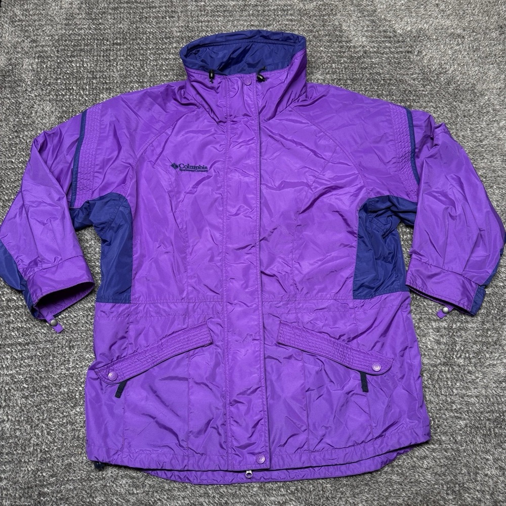 Vintage Columbia Sportswear Gizzmo Purple Blue Ski Jacket Snow Men's Large 90s